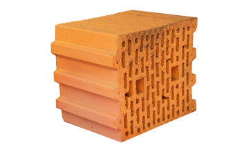 Блок керамический поризованный пустотелый пазо-гребневой (250х250х188)
